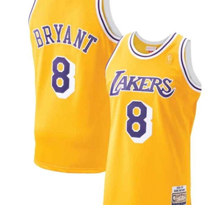 Los Angeles Lakers Kobe Bryant Gold 1996-97 Hardwood Classics Authentic Player Jersey