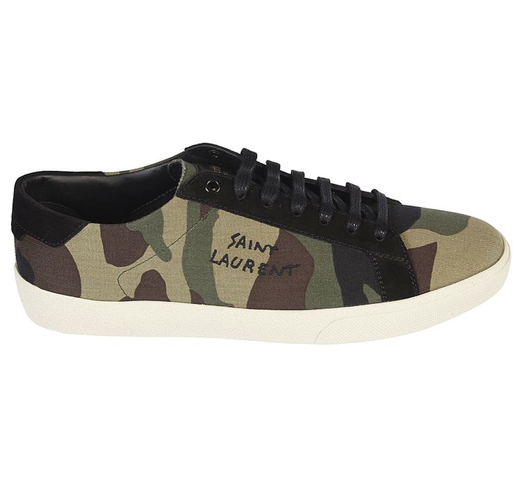 New Saint Laurent Camo Logo Court Sneaker