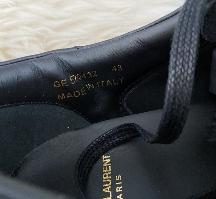 New Super Limited Runway Saint Laurent Logo Leather Sneakers