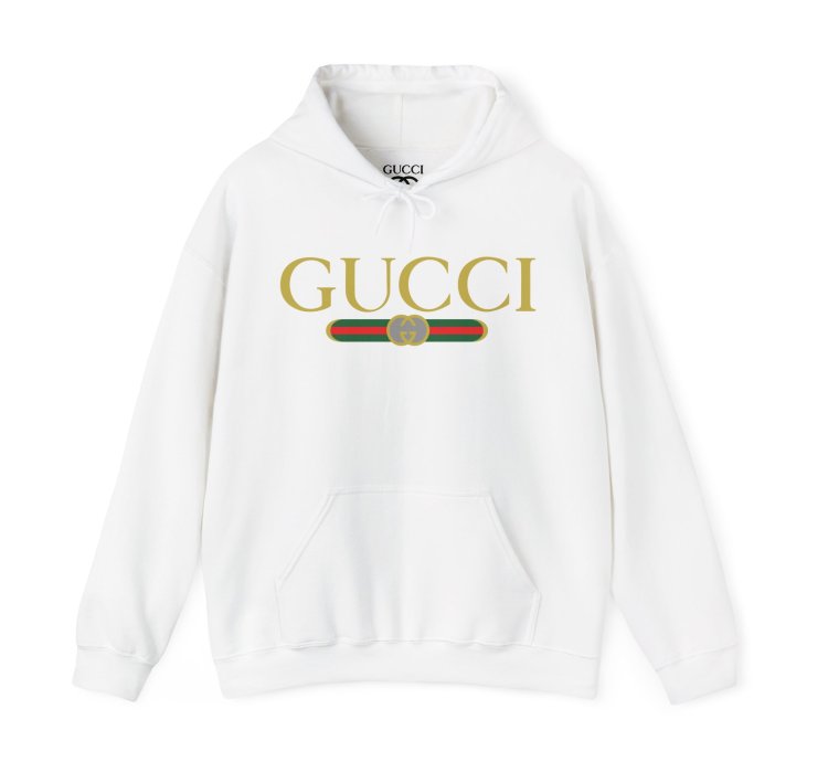 Gucci Gg Logo White Hoodie - Size Usa
