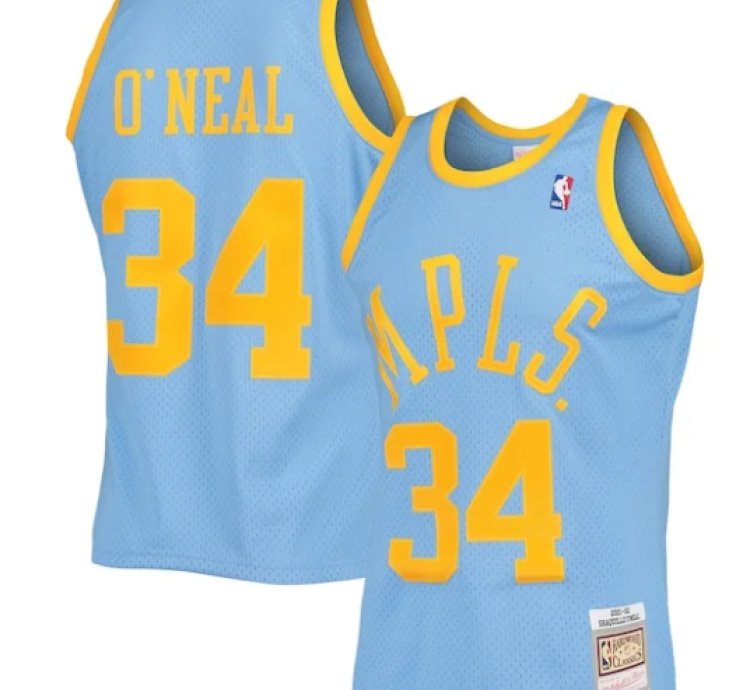 Shaquille Oneal Los Angeles Lakers 200102 Hardwood Classics Swingman Jersey - Powder Blue