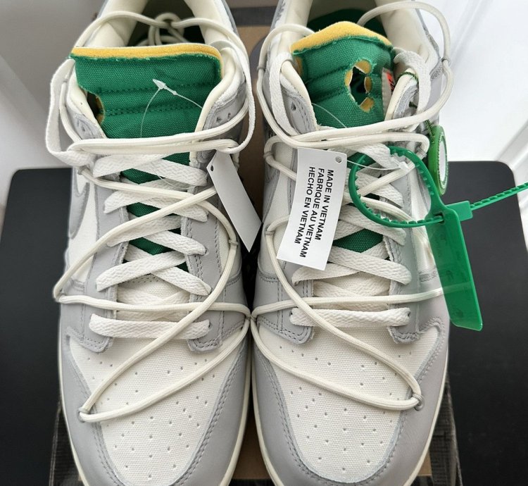 Nike Dunk Low Off-white Lot 25 Sail Neutral Grey-pale Ivory