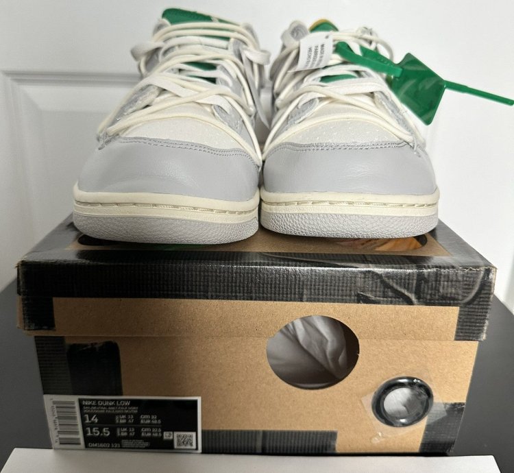 Nike Dunk Low Off-white Lot 25 Sail Neutral Grey-pale Ivory