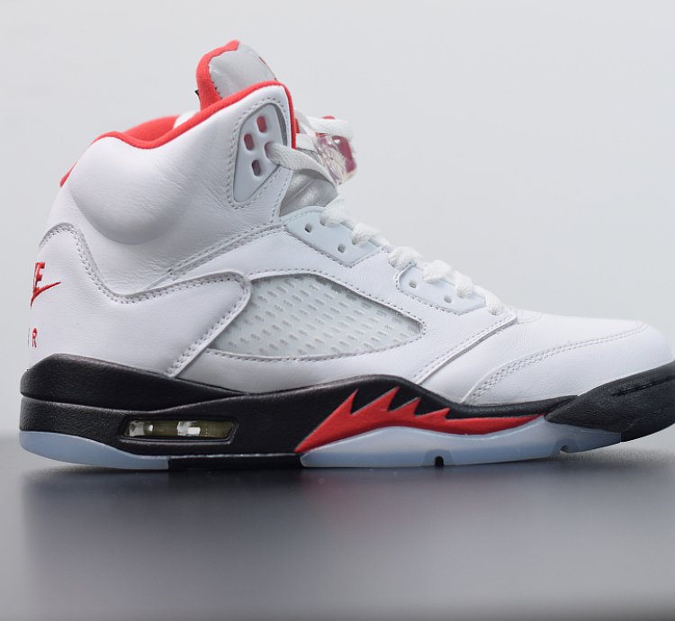 Nike Air Jordan 5 Retro Fire Red Silver Tongue