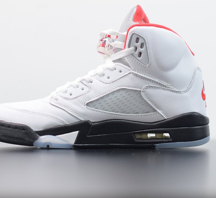 Nike Air Jordan 5 Retro Fire Red Silver Tongue