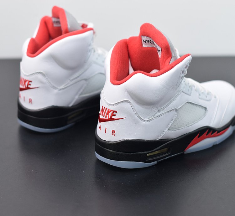 Nike Air Jordan 5 Retro Fire Red Silver Tongue