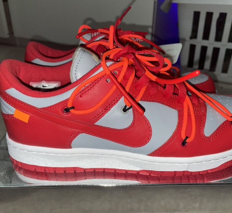 Nike Off-white University Red Dunk Low