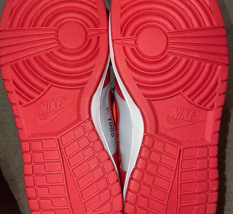 Nike Off-white University Red Dunk Low