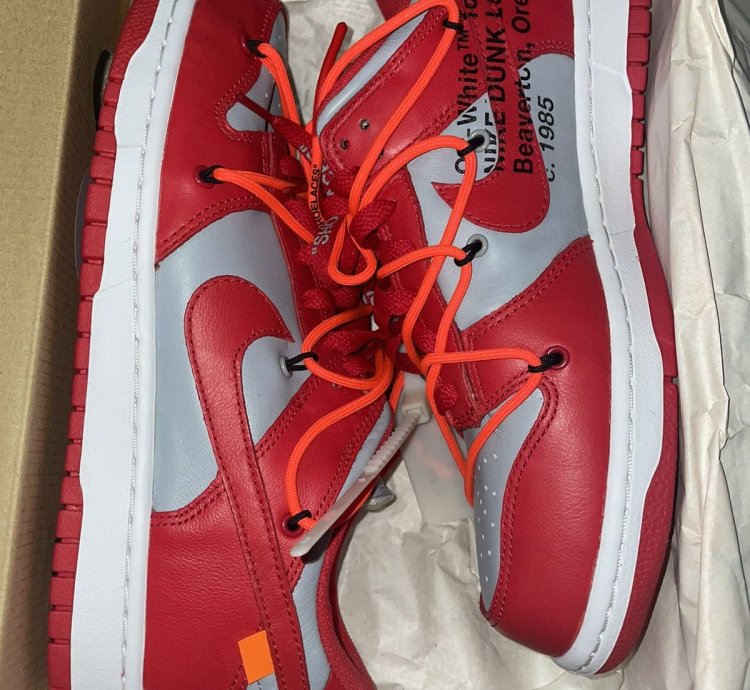 Nike Off-white University Red Dunk Low