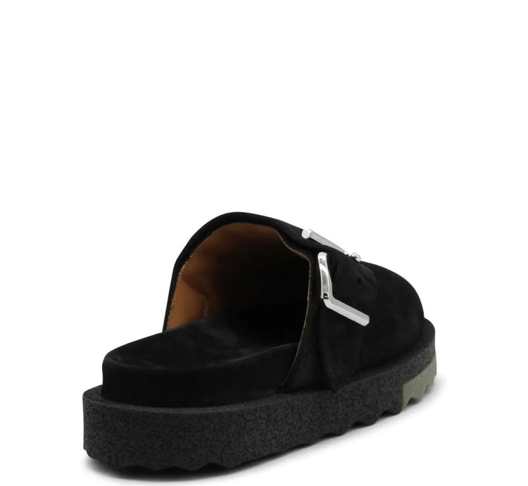 O1gr1nt1124 Suede Spongesole Clogs In Black