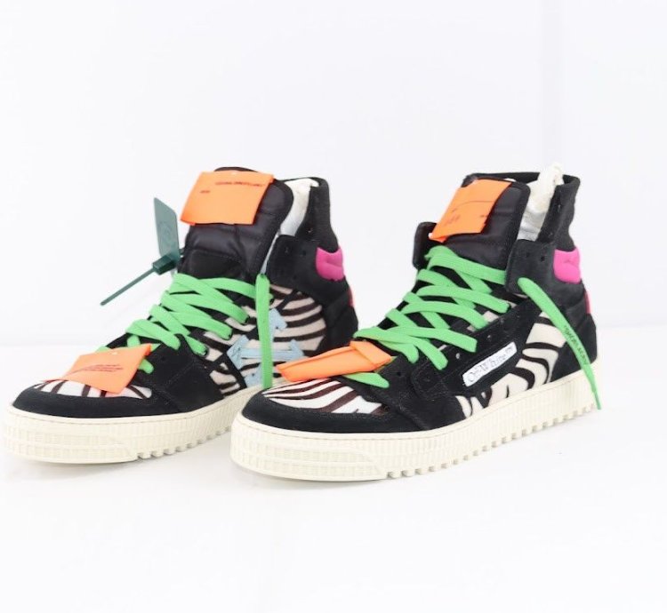 O1rshd1 3 0 Off Court Leather Sneakers In Zebra Black