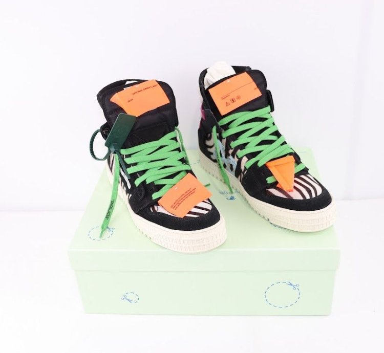 O1rshd1 3 0 Off Court Leather Sneakers In Zebra Black