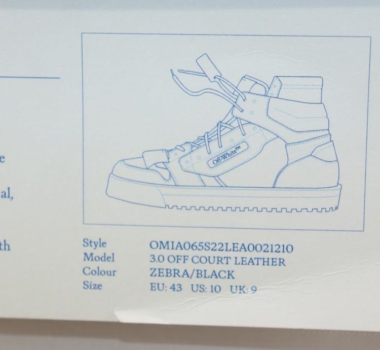 O1rshd1 3 0 Off Court Leather Sneakers In Zebra Black