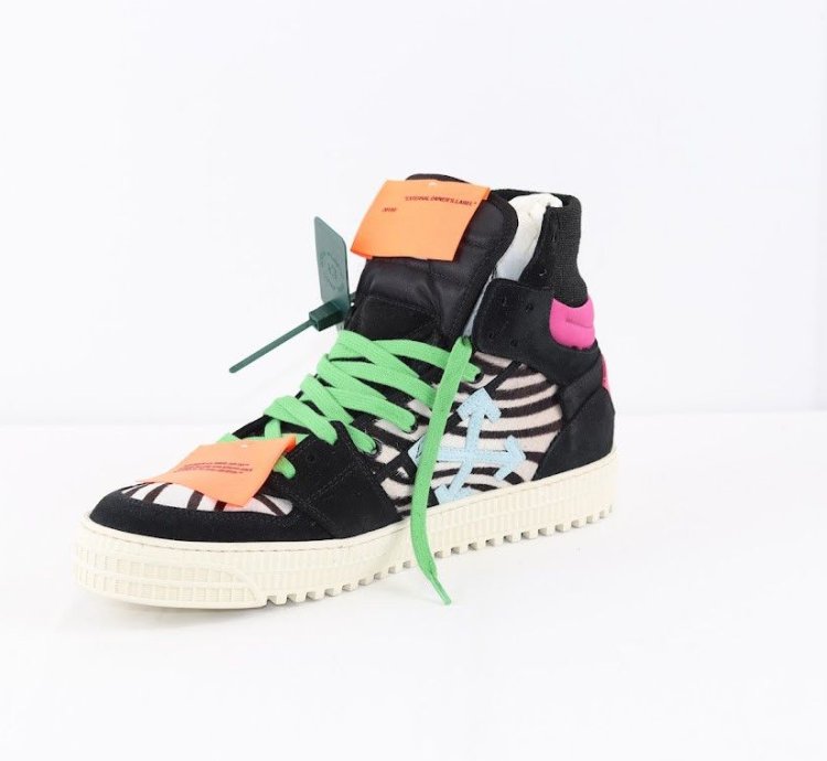 O1rshd1 3 0 Off Court Leather Sneakers In Zebra Black