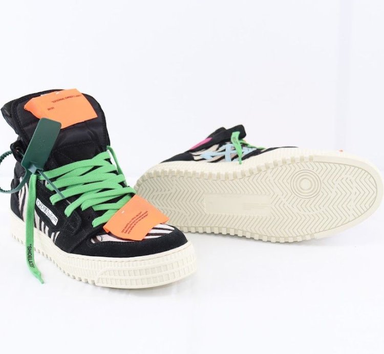 O1rshd1 3 0 Off Court Leather Sneakers In Zebra Black