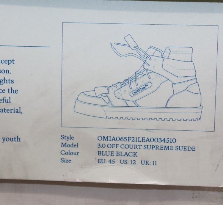 O1rshd1 3 0 Off Court Supreme Suede Sneakers In Blue Black
