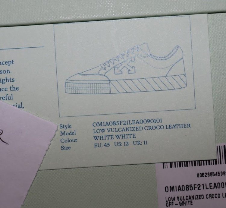 O1rshd1 Low Vulcanized Croco Leather Sneaker In White