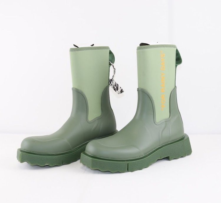 O1rshd1 New Rubber Neoprene Boots In Army Green Orange