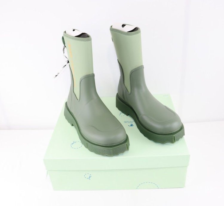 O1rshd1 New Rubber Neoprene Boots In Army Green Orange