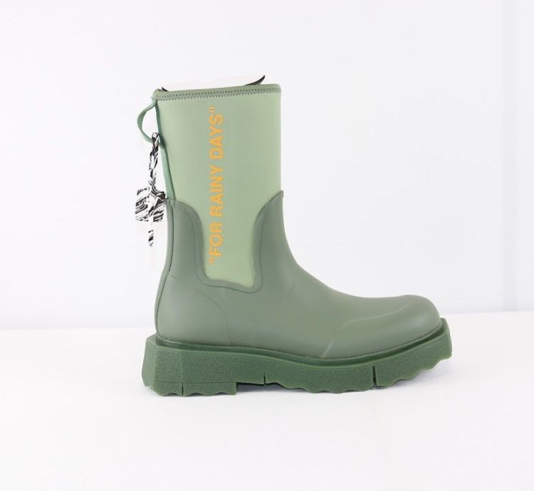 O1rshd1 New Rubber Neoprene Boots In Army Green Orange