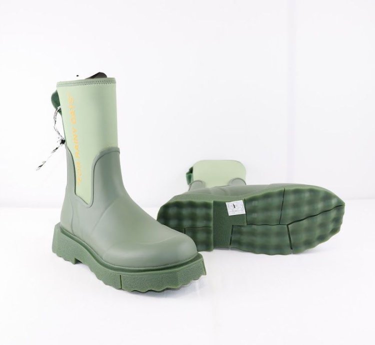 O1rshd1 New Rubber Neoprene Boots In Army Green Orange