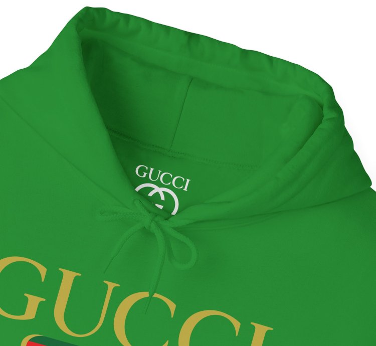 Gucci Gg Logo Green Hoodie - Size Usa