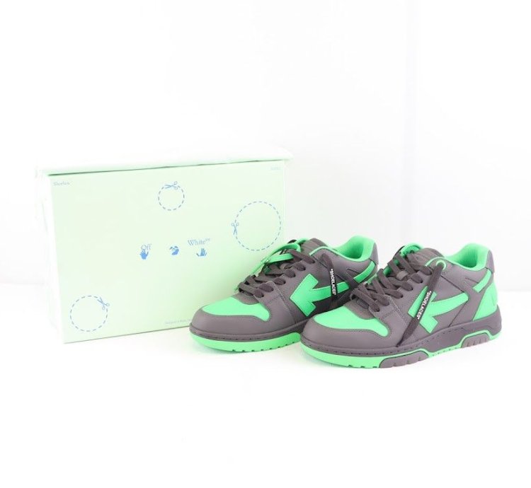 O1rshd1 Out Of Office Calf Leather In Black Green Fluo