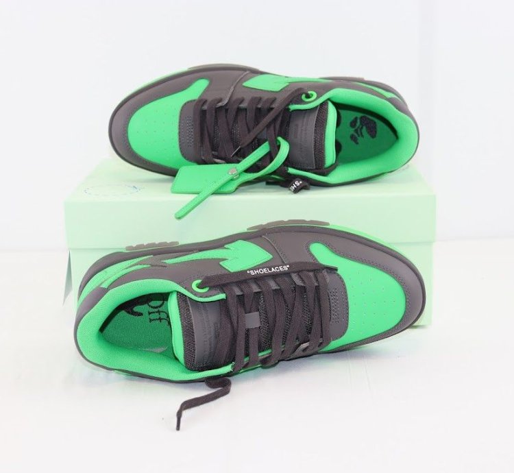 O1rshd1 Out Of Office Calf Leather In Black Green Fluo