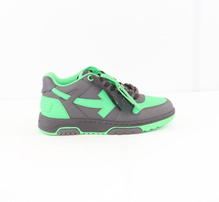 O1rshd1 Out Of Office Calf Leather In Black Green Fluo