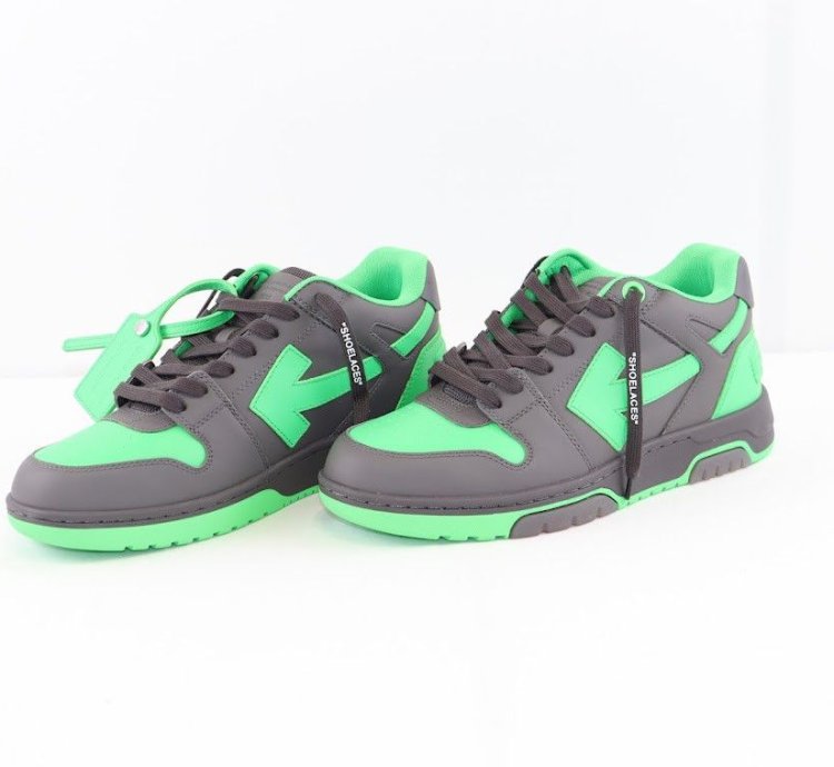 O1rshd1 Out Of Office Calf Leather In Black Green Fluo
