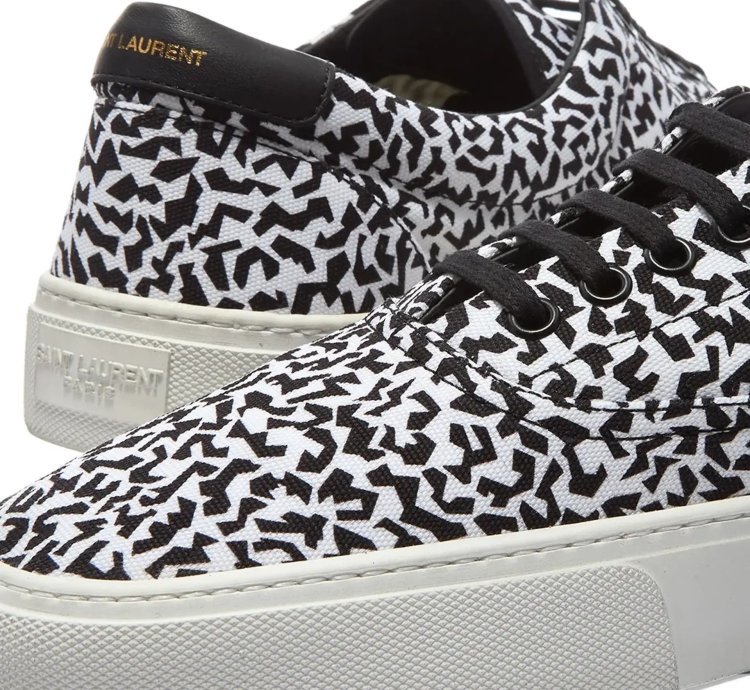 O1s1wg110823 Venice Low Sneakers In Black White Print