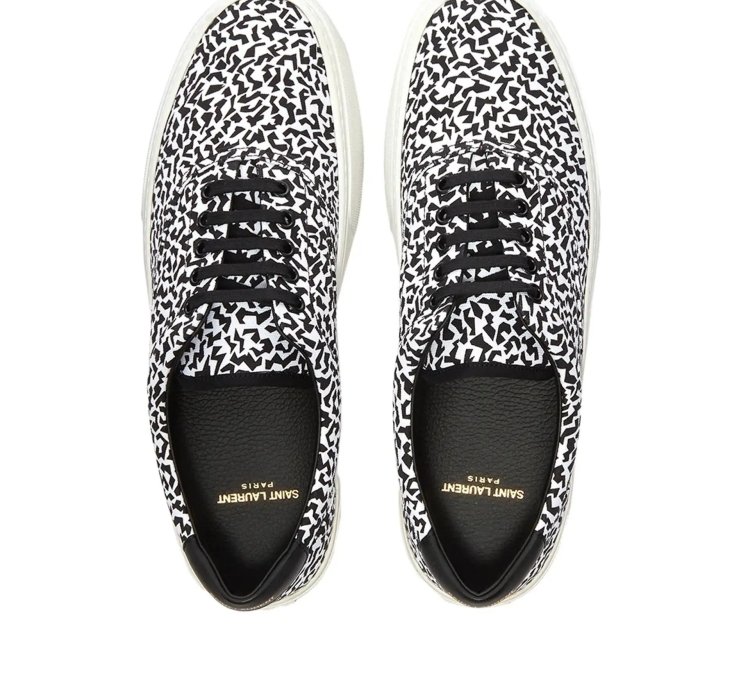 O1s1wg110823 Venice Low Sneakers In Black White Print