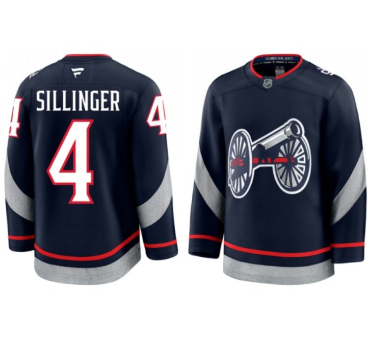 Mens Cole Sillinger Jersey 4 Columbus Blue Jackets 2025 Stadium Series
