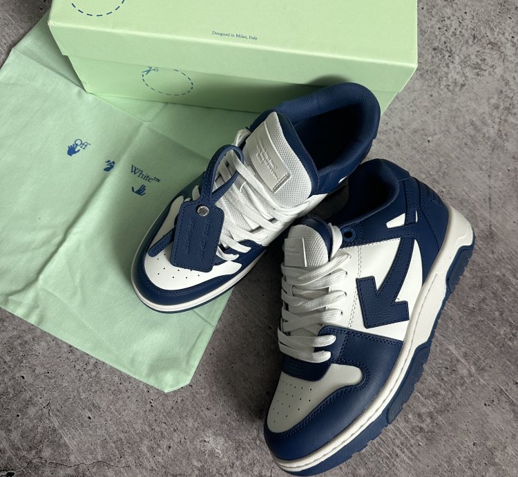 Of White Out Of Office Dark Blue White Low Sneakers