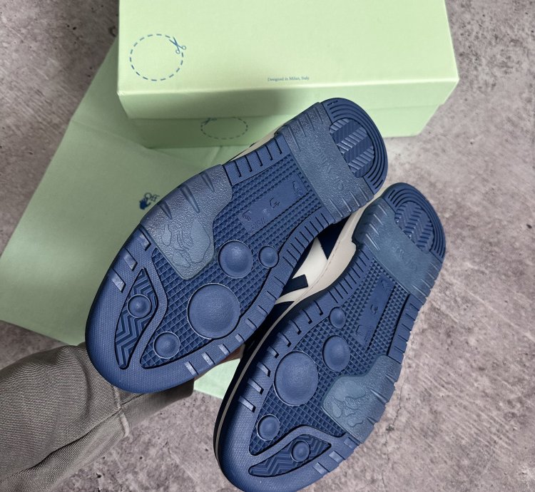 Of White Out Of Office Dark Blue White Low Sneakers