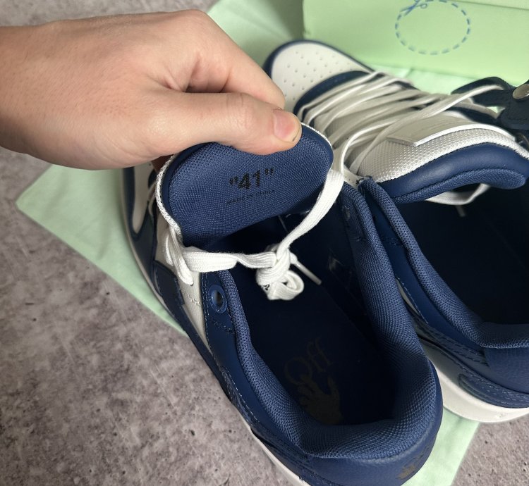 Of White Out Of Office Dark Blue White Low Sneakers