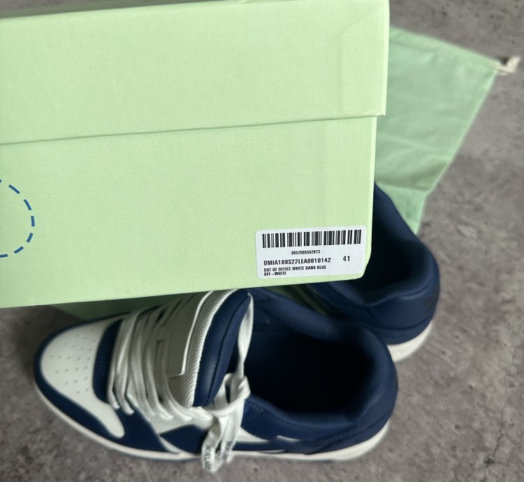 Of White Out Of Office Dark Blue White Low Sneakers