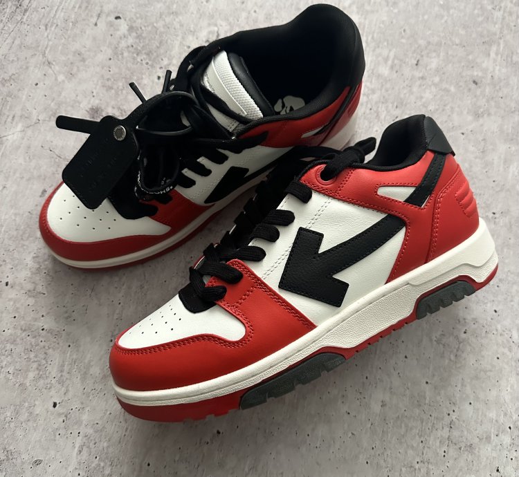 Of White Out Of Office Red Black Low Sneakers