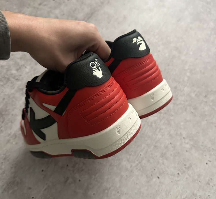 Of White Out Of Office Red Black Low Sneakers