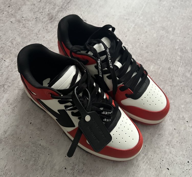 Of White Out Of Office Red Black Low Sneakers
