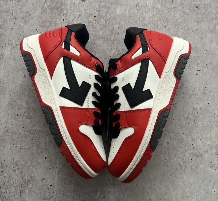 Of White Out Of Office Red Black Low Sneakers
