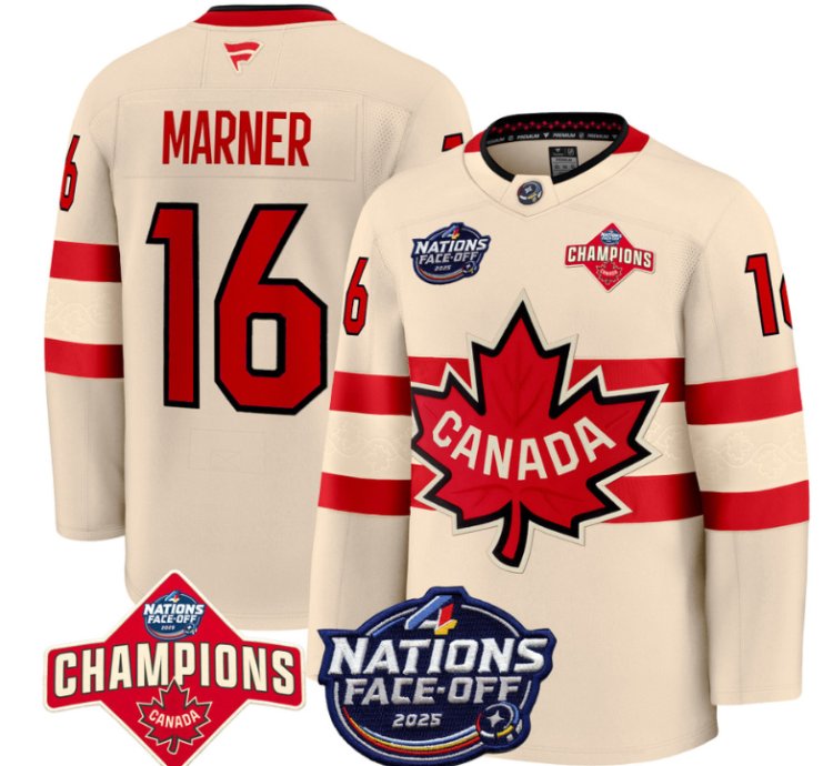 Mens Mitch Marner Jersey 67 Canada 4 Nations Face-off 2025 Champions Cream