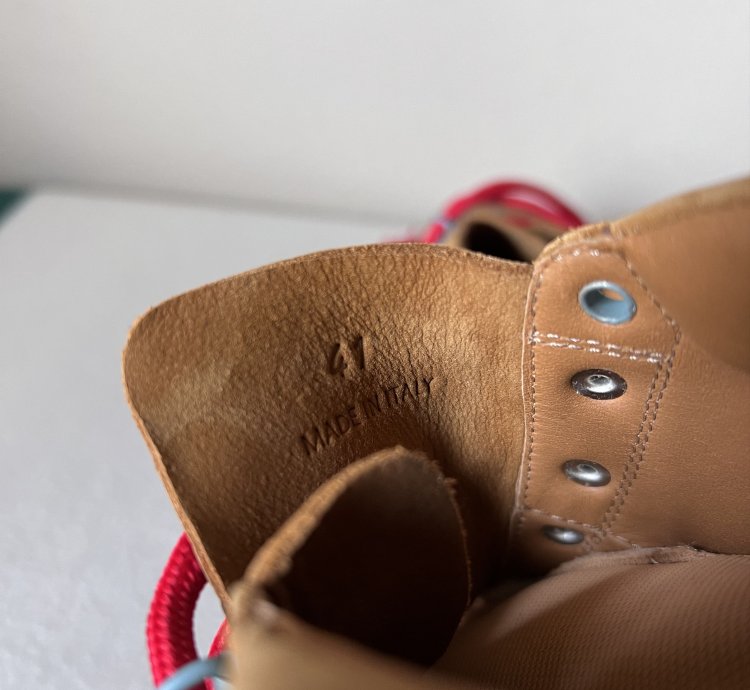 Off White Chunky Ridged Sole Low Top Boots In Brown