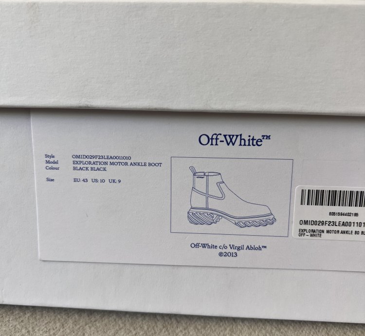 Off White Exploration Motor Ankle Boots In Black