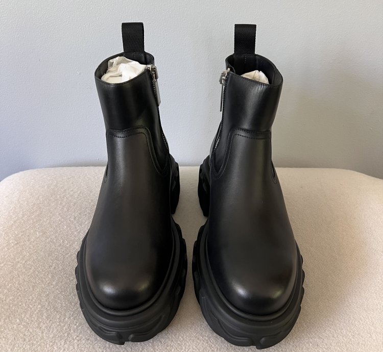Off White Exploration Motor Ankle Boots In Black
