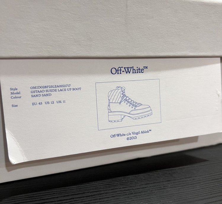 Off White Gstaad Suede Lace Up Boots In Sand Green