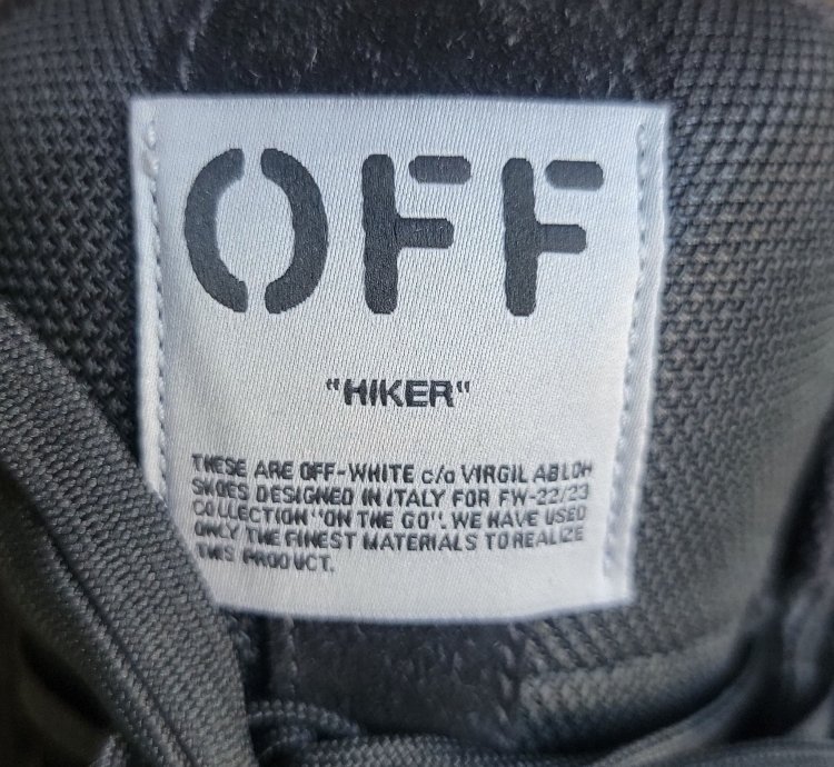 Off White High Top Hiker Boots Black