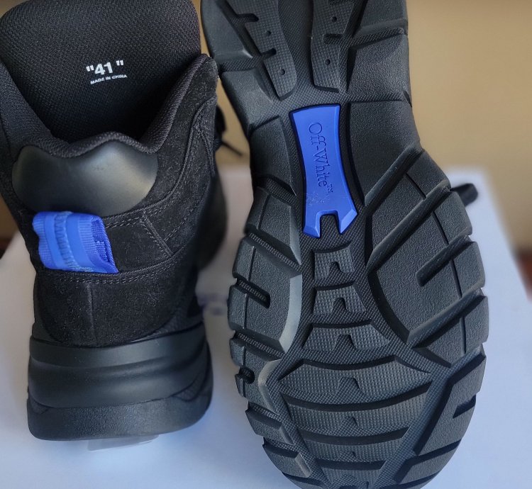 Off White High Top Hiker Boots Black