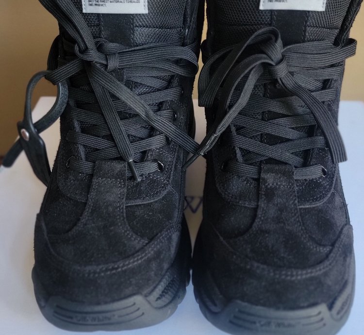 Off White High Top Hiker Boots Black