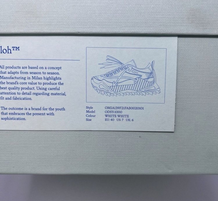 Off White Odsy 1000 White-blue Marble